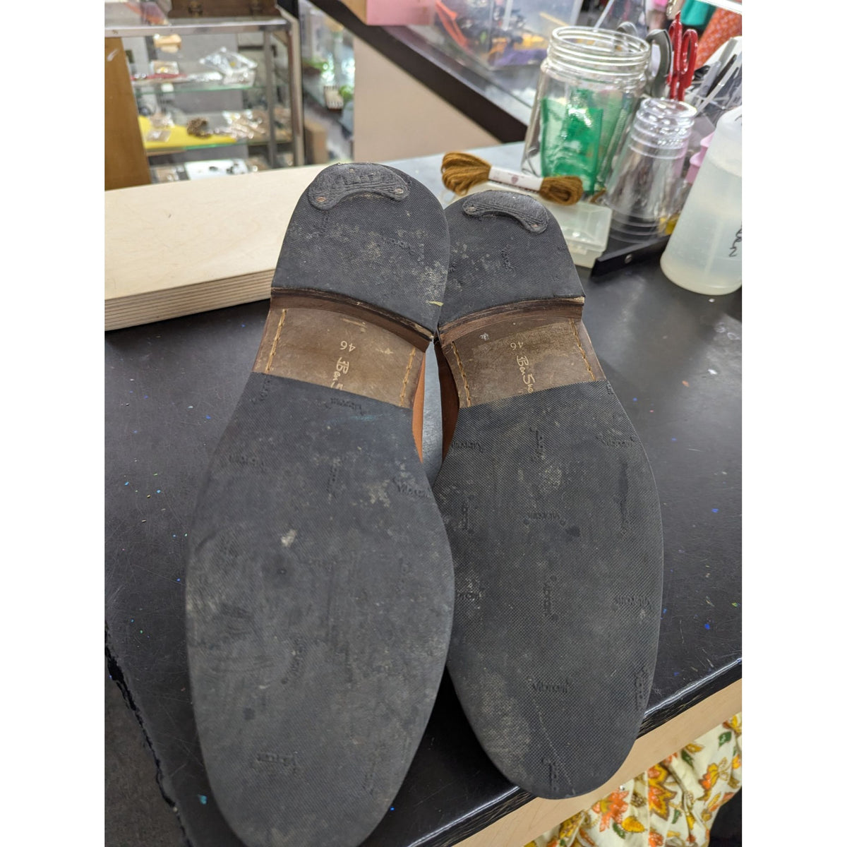 Mens Brown Leather Chelsea Boots With Vibram Sole Size 46