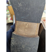 Mens Brown Leather Chelsea Boots With Vibram Sole Size 46
