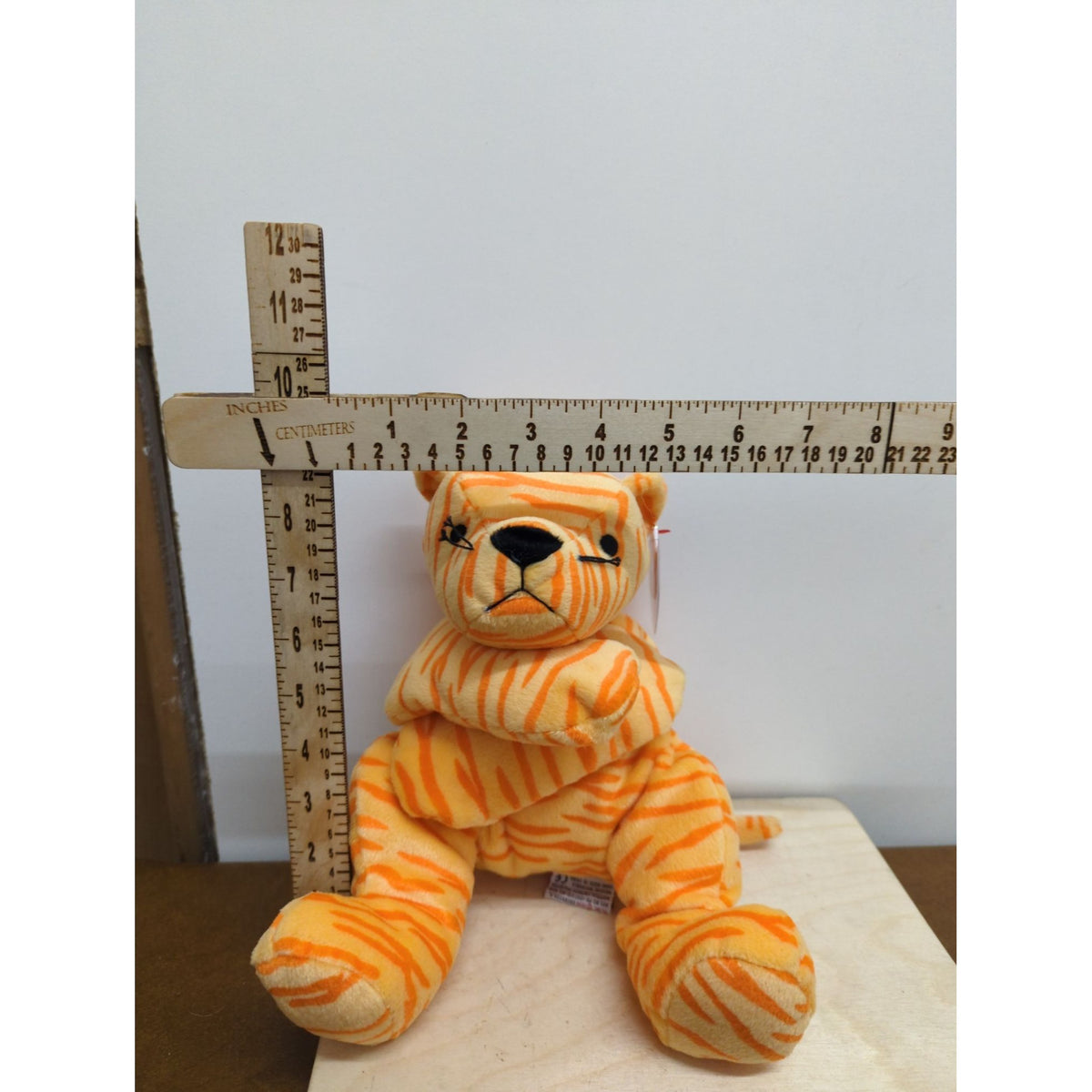 Ty Beanie Babies Plush Tiger Orange Striped Stuffed Animal 12 Inches