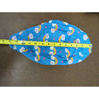 Care Bears Quilted Head Cover With Polka Dot Lining & Adjustable Loops 12" Long Blue & Multi-Colored Design