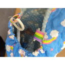 Care Bears Quilted Head Cover With Polka Dot Lining & Adjustable Loops 12" Long Blue & Multi-Colored Design