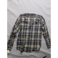 Weatherproof Mens L/G Plaid Button-Up Shirt Blue/White Long Sleeve Durable & Com