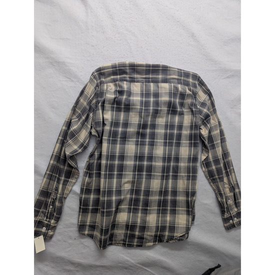 Weatherproof Mens L/G Plaid Button-Up Shirt Blue/White Long Sleeve Durable & Com