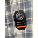 Weatherproof Mens L/G Plaid Button-Up Shirt Blue/White Long Sleeve Durable & Com