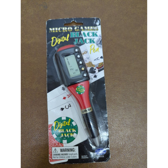 Micro Games Digital Blackjack Pen With Ballpoint & LCD Display For Fun & Writing
