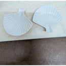 Lenox Ivory Porcelain Shell-Shaped Trinket Dish Set Of 2 Small Decorative Plates