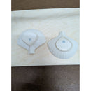 Lenox Ivory Porcelain Shell-Shaped Trinket Dish Set Of 2 Small Decorative Plates