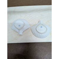 Lenox Ivory Porcelain Shell-Shaped Trinket Dish Set Of 2 Small Decorative Plates