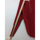 Michael Kors Red Long-Sleeve Knit Sweater With Back Gold Zipper Hi-Low Hem Womens Size Small