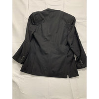 Vitale Barberis Canonico Mens Black Pinstripe Blazer Jacket Super 110s Wool Made