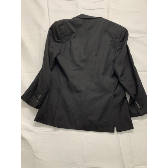 Vitale Barberis Canonico Mens Black Pinstripe Blazer Jacket Super 110s Wool Made