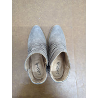 LifeStride Soft System Gray Suede Ankle Booties With Box - Womens Size 8.5
