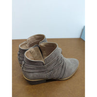 LifeStride Soft System Gray Suede Ankle Booties With Box - Womens Size 8.5