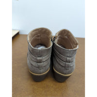 LifeStride Soft System Gray Suede Ankle Booties With Box - Womens Size 8.5