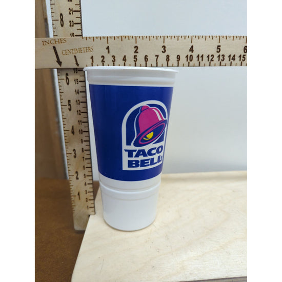 Vintage Taco Bell Plastic Cups Set Of 6 With Various Retro Designs 16 Oz Collectible Food Chain Drinkware