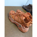 Calvin Klein Strike 205 Orange Sneakers US 6.5 EU 38.5 Leather & Fabric Mesh Upper