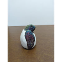 Baby Turtle Figurine Emerging From Egg - Hand-Painted Ceramic Miniature - Collectible Decor Piece