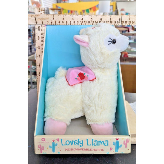 Lovely Llama Microwaveable Hottie Plush Toy - Aroma Home - Soft Cream & Pink - N