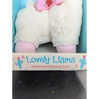 Lovely Llama Microwaveable Hottie Plush Toy - Aroma Home - Soft Cream & Pink - N