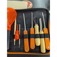 Halloween Haunters Pumpkin Carving Kit 13 Piece Tool Set Orange Black