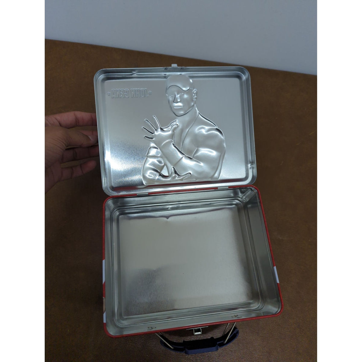 WWE John Cena Tin Lunch Box With Handle - 2015 Design - Collectible & Functional
