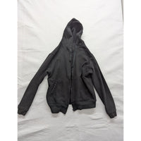 Black Zippered Hoodie With Pockets Size L Pre-Owned