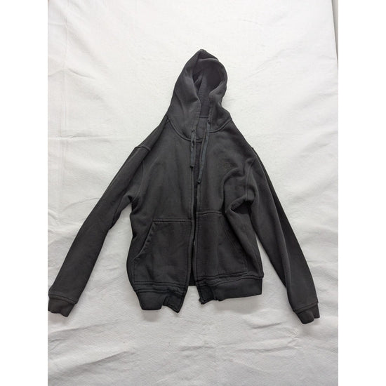 Black Zippered Hoodie With Pockets Size L Pre-Owned