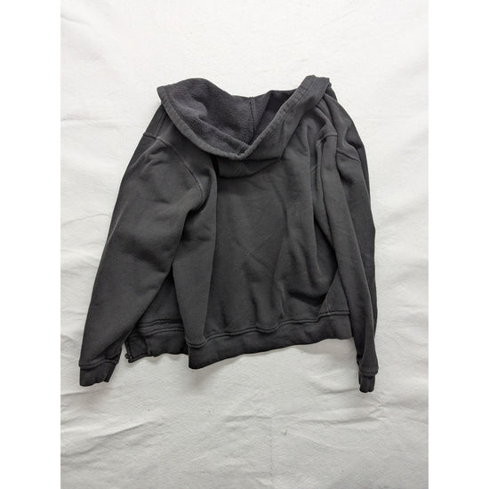 Black Zippered Hoodie With Pockets Size L Pre-Owned