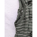 A Pea In The Pod Green Striped Maternity Dress L Ruched Sleeveless Casual Wear