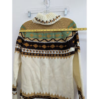 Daddys Money Womens Size L Acrylic Knit Sweater With Turtleneck & Nordic Pattern