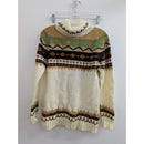 Daddys Money Womens Size L Acrylic Knit Sweater With Turtleneck & Nordic Pattern