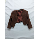 Jessica Ash Womens Brown Cropped Jacket Size 14