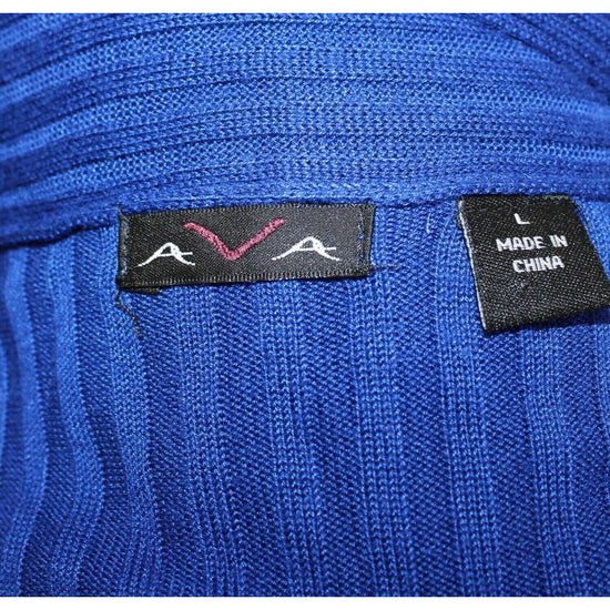 Ava, Royal Blue Ribbed Sweater, Large