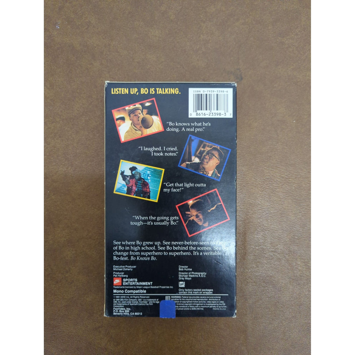 Bo Knows Bo VHS The Bo Jackson Story Nike Sports Entertainment 1991 Mono Compatible