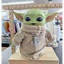 Star Wars The Mandalorian Baby Yoda Hard Head Plush Toy Sherpa Collar