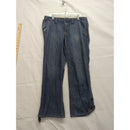 Vintage Womens Denim Pants Size 8 Relaxed Fit Flared Leg Cotton Blue Jeans