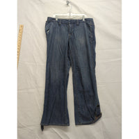 Vintage Womens Denim Pants Size 8 Relaxed Fit Flared Leg Cotton Blue Jeans