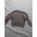 Modern Essentials Knit V-Neck Striped Sweater Brown & White Pullover Long Sleeve