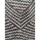 Modern Essentials Knit V-Neck Striped Sweater Brown & White Pullover Long Sleeve