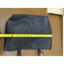 Black & Tan Pebbled Faux Leather Tote Bag With Structured Handles & Open Top Design