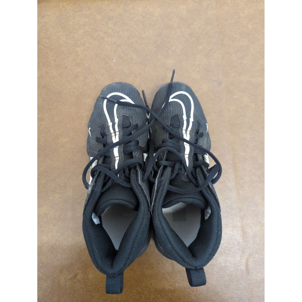 Nike Alpha Menace 3/4 Cleats Black & White Size 3Y Football Shoes