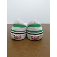Vans Green & White Striped Slip-On Style 98 Shoes Unisex Canvas Pre-Owned