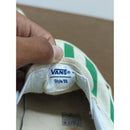 Vans Green & White Striped Slip-On Style 98 Shoes Unisex Canvas Pre-Owned