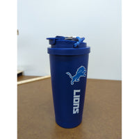 Detroit Lions Blue Travel Cup With Straw & Handle - 16 oz Capacity