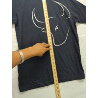 Burladero Bull Graphic T-Shirt Navy XL Cotton Crewneck Casual