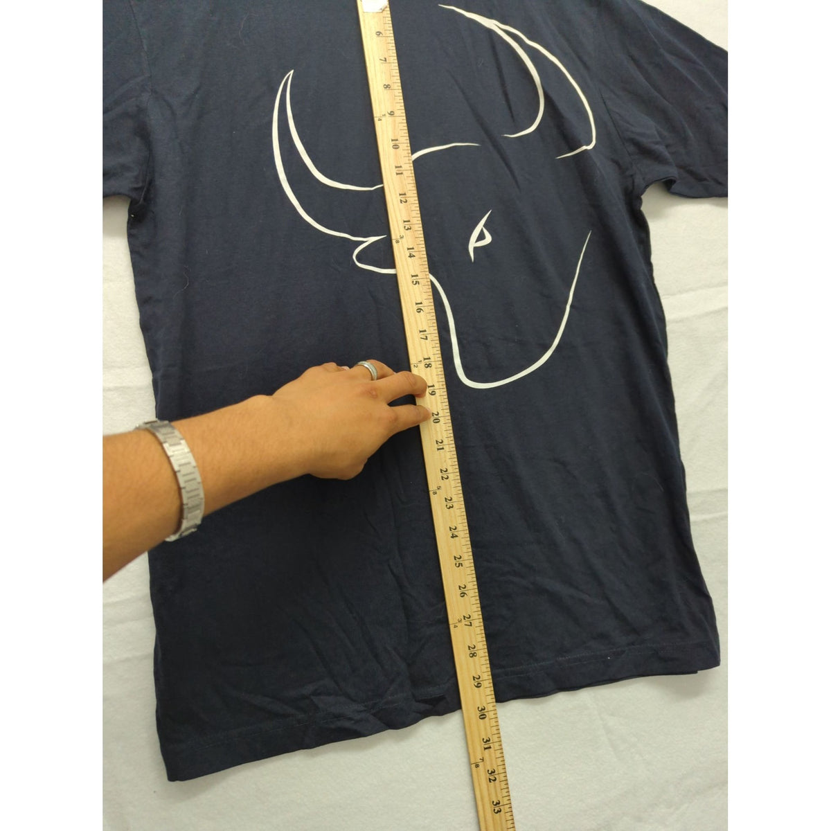 Burladero Bull Graphic T-Shirt Navy XL Cotton Crewneck Casual
