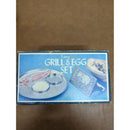 3-Piece Grill & Egg Set With Bacon Press & Egg Rings Vintage Look Durable Metal & Wood Handle