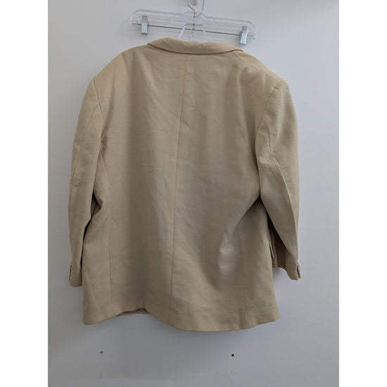 Jones New York Vintage Beige Mens Suit Jacket Size 40R Made In Guatemala