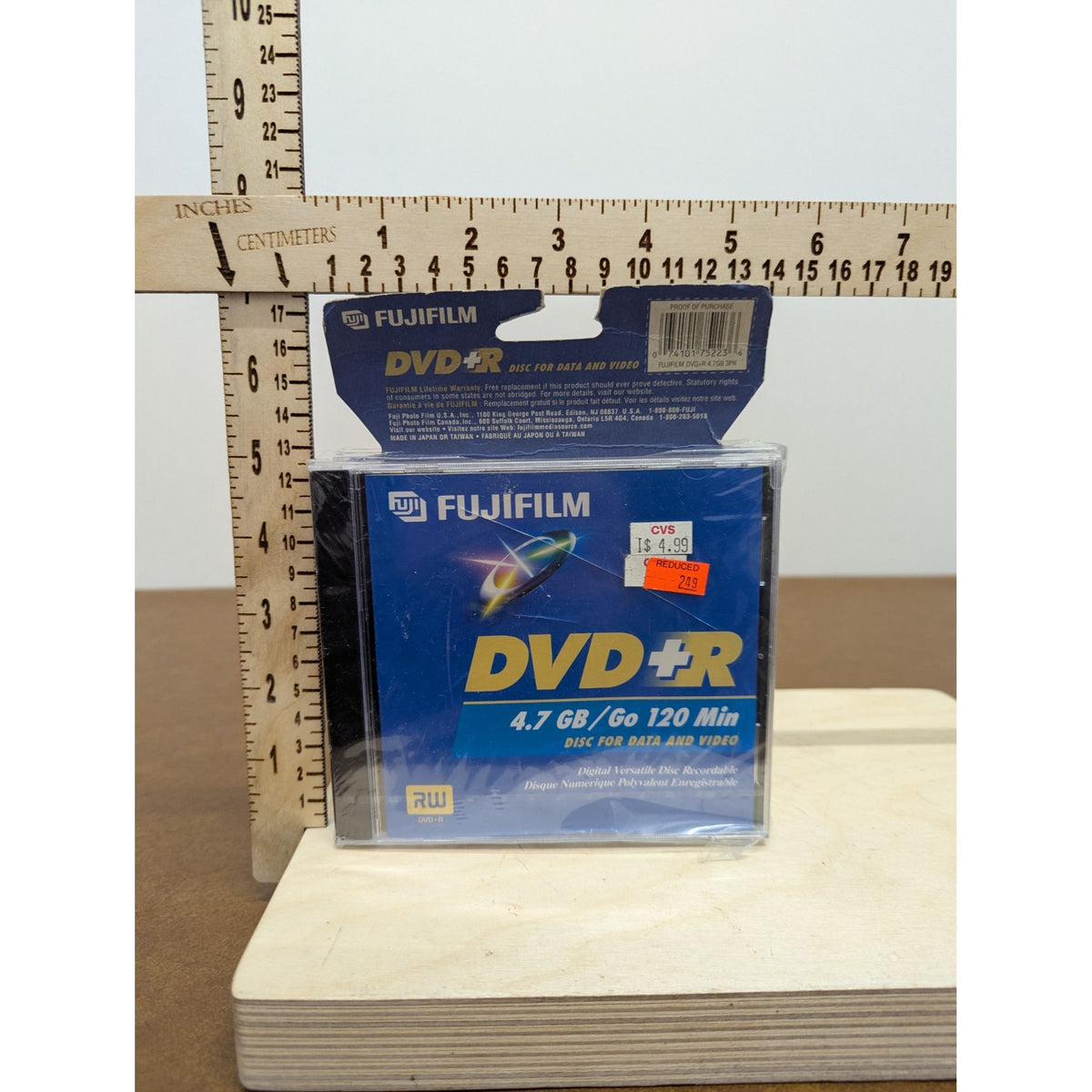 Fujifilm DVD+R 4.7GB 120 Min Recordable Discs 3 Pack Digital Media