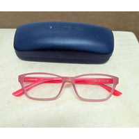 Lacoste Pink Clear Lens Eyeglasses With Navy Case